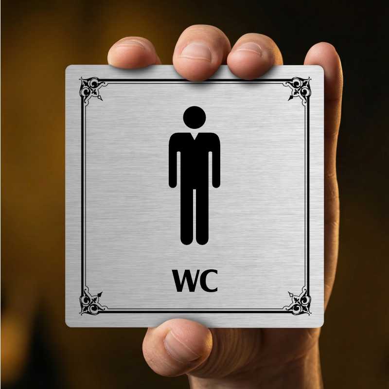 WC muži, 100x100mm, bílá, Utah